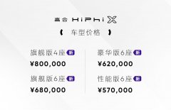 高合汽车发布1000公里电池包升能服务及HiPhi X 四车型开启预订